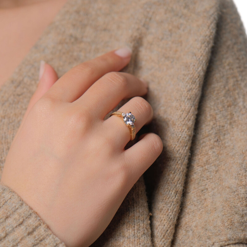 Elegan Tektaş Tasarım Yüzük